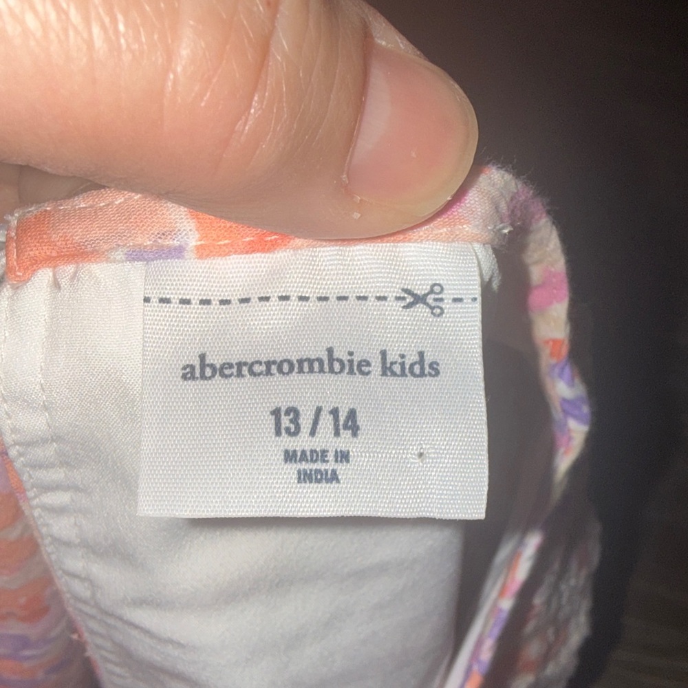 Abercrombie kids Girls Pink & Lavender Short Sleeve floral dress size 14 large - Picture 8 of 8
